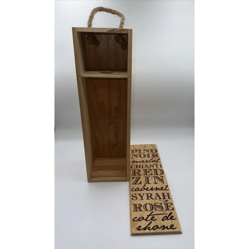 Bottled Poetry wooden wine